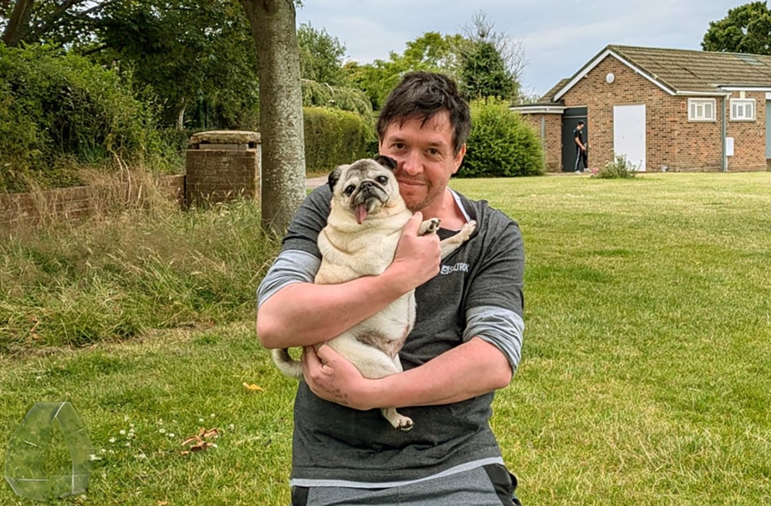 Dolly in the garden with her new adopter