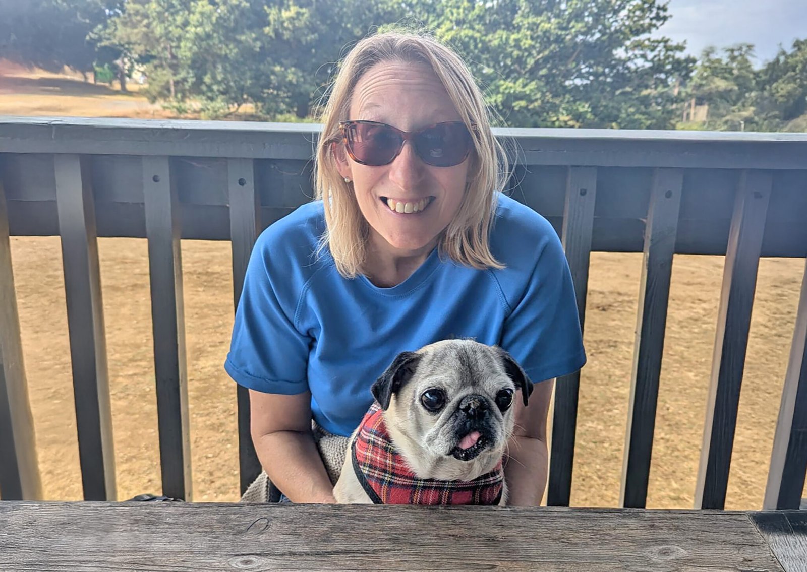 PWR VAC Lisa with her pug Tank