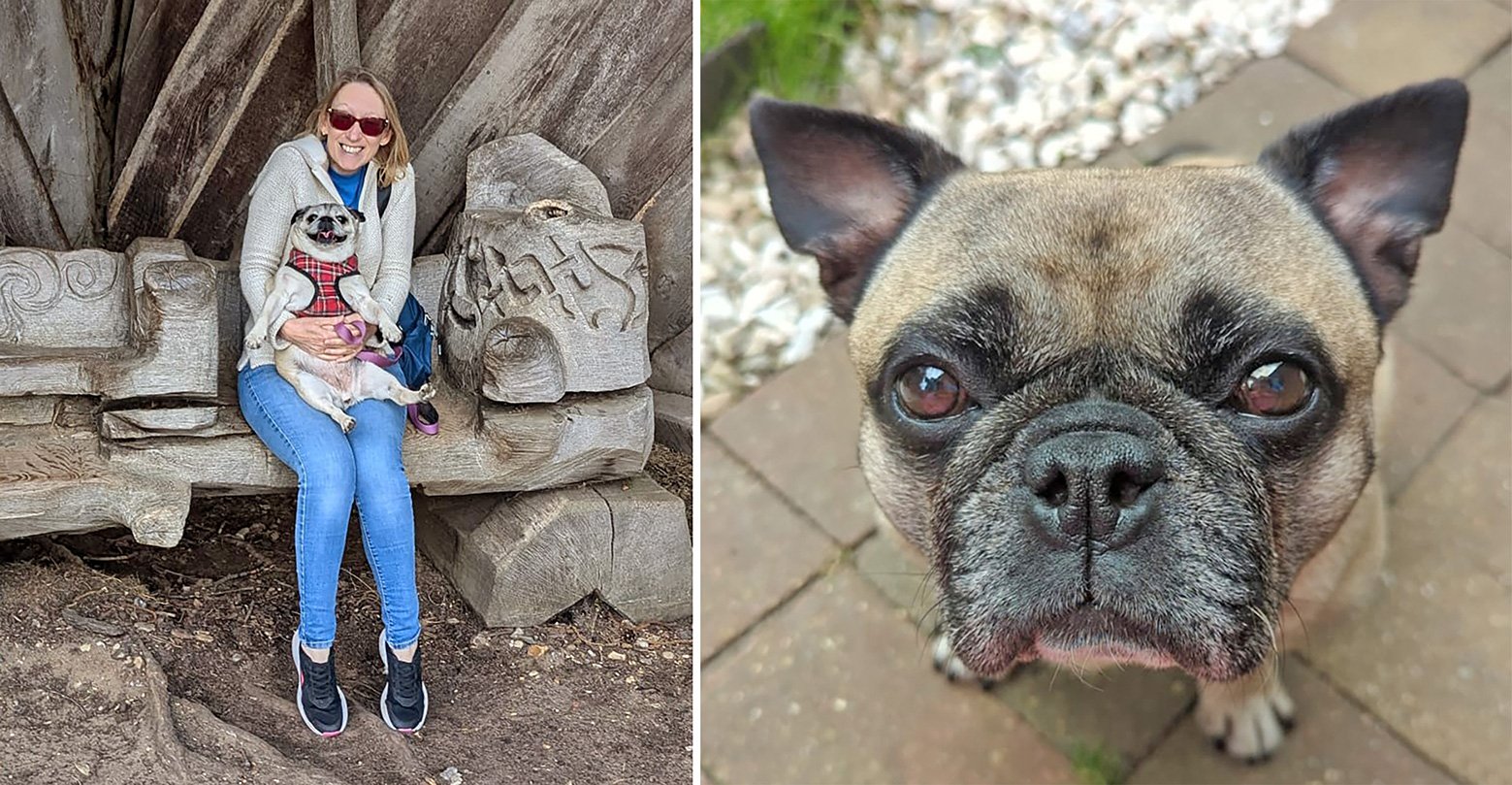 PWR VAC Lisa with her pug Tank and Frenchie Maverick