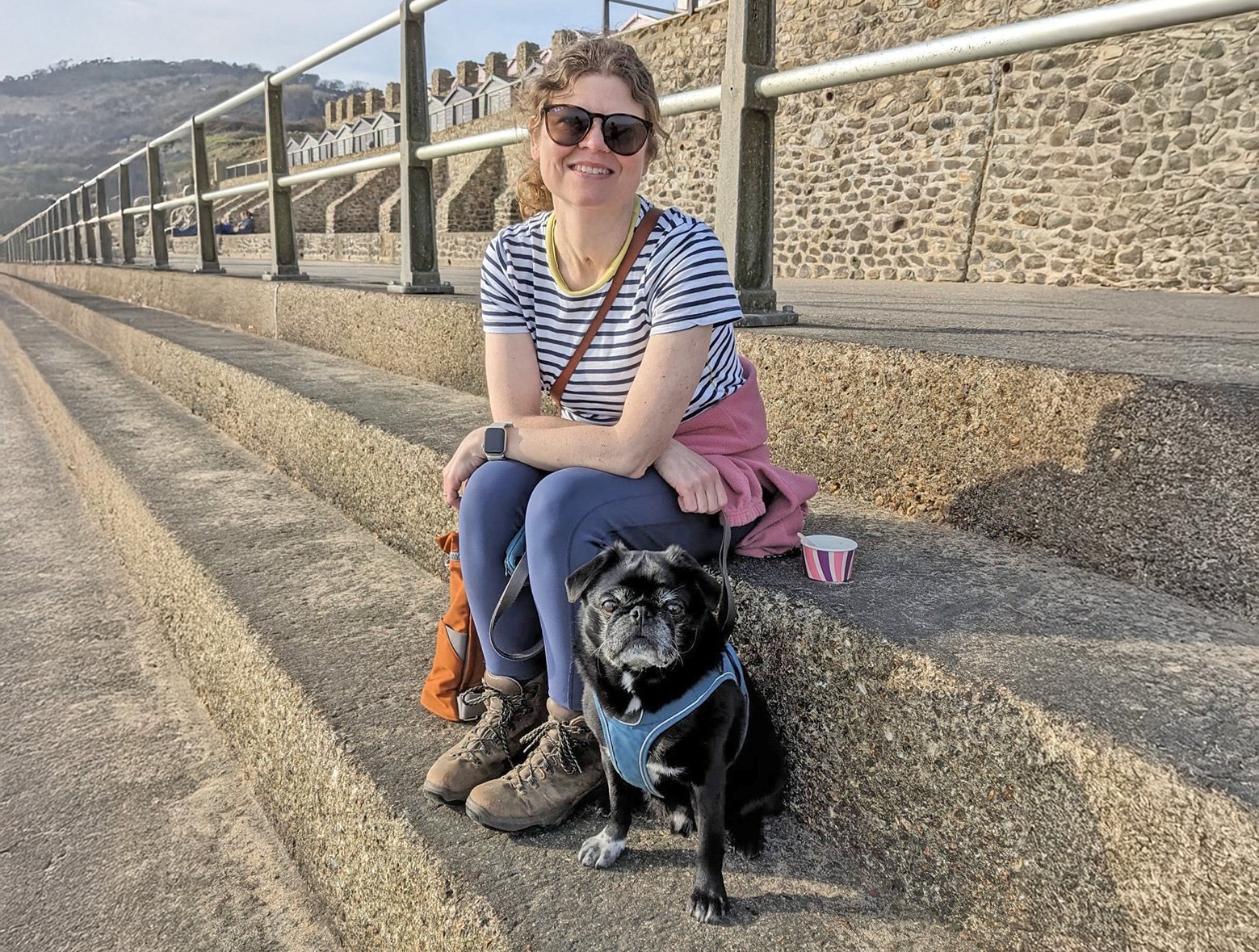 Katy and Stitch on a day out