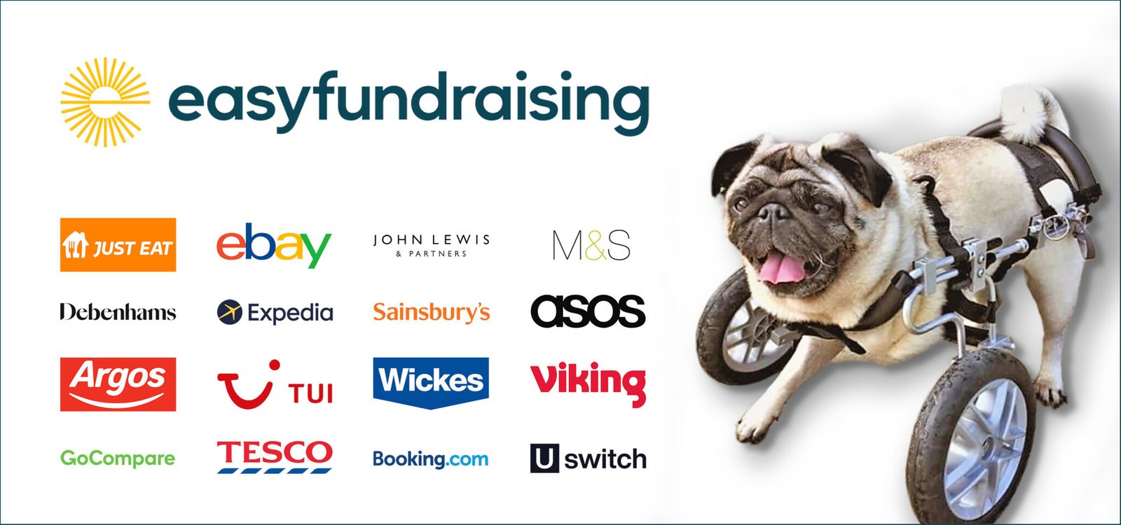 By using Easyfundraising you can donate to Pug Welfare & Rescue while you shop!