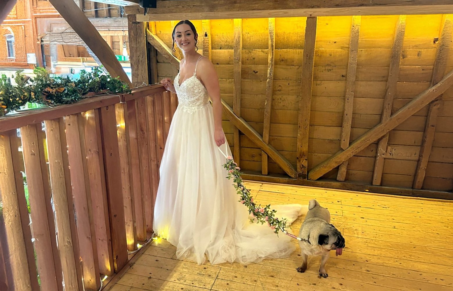 Frank is guest of honour at Stef & Tom's wedding